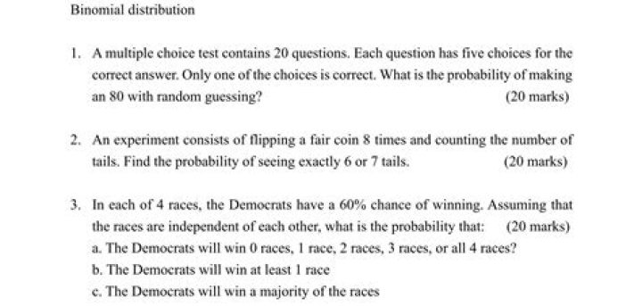 Binomial Distribution Multiple Choice Questions PDF: Master Exam Prep