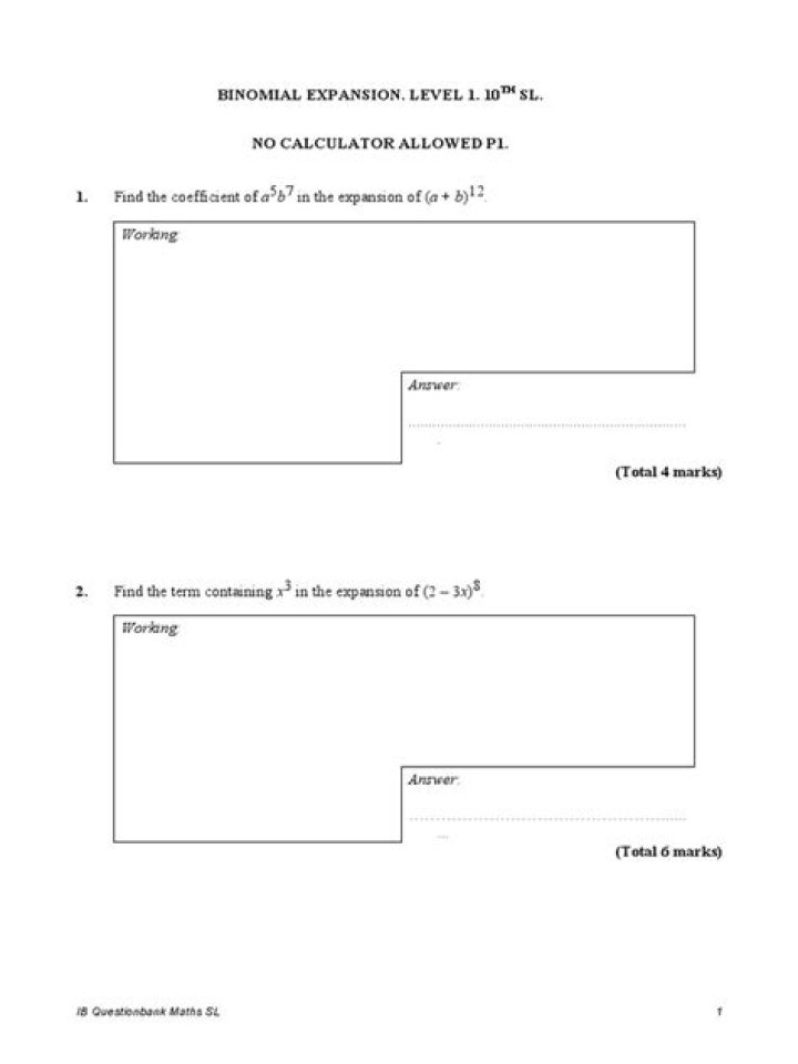 Binomial Expansion Questions PDF: Practice Problems & Step-by-Step Guides