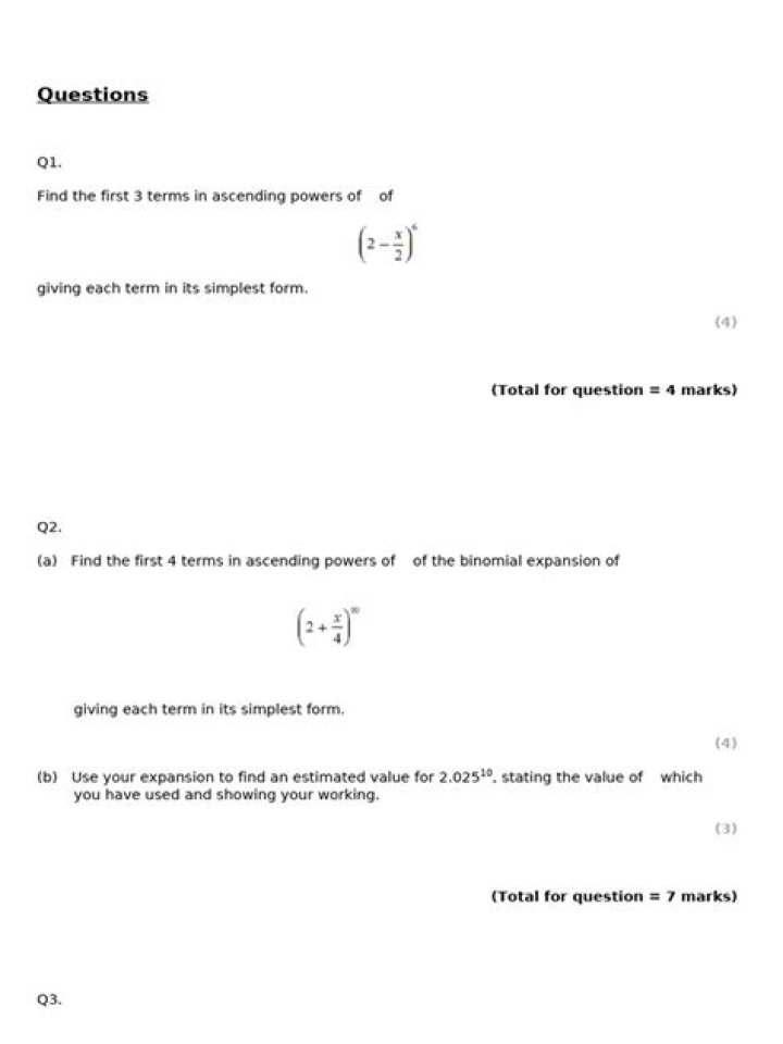 Binomial Theorem Questions and Answers PDF: Expert Solutions & Practice