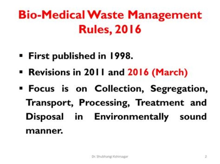 Bio Medical Waste Management 2016: Comprehensive PDF Guide