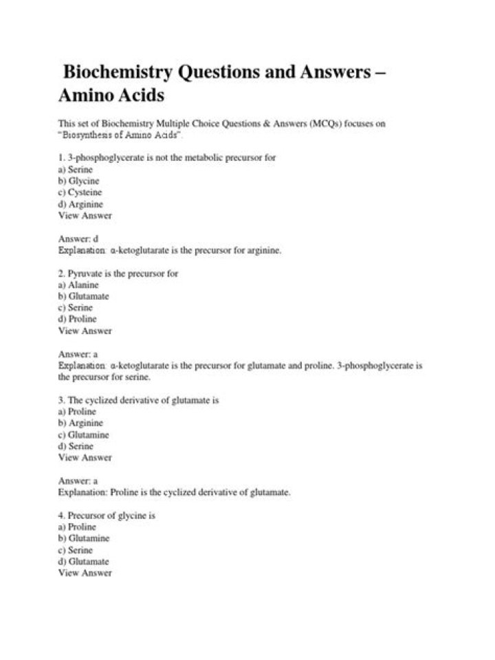 Master Biochemistry with Expert Questions and Answers PDF