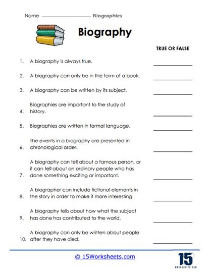 Essential Biography Questions PDF for Authors & Students
