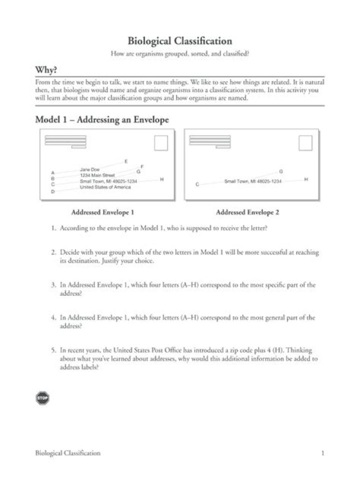 Biological Classification Pogil Answer Key PDF with Complete Solutions
