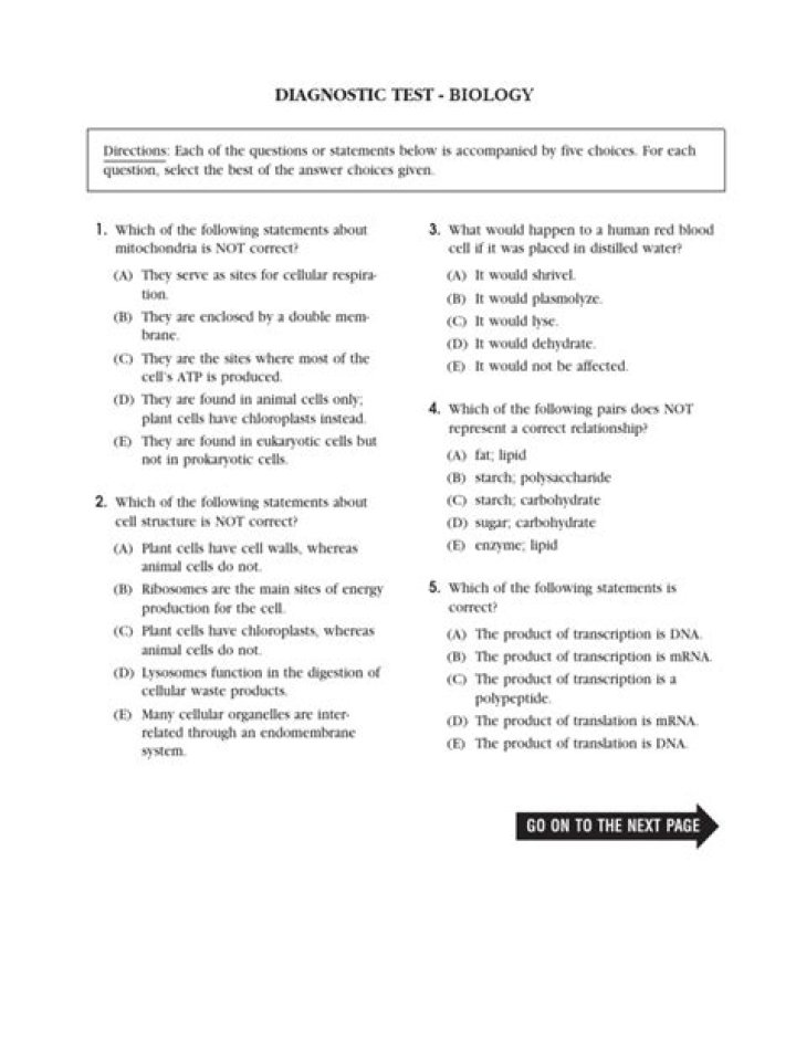 Biology Diagnostic Test PDF: Accurate & Reliable Results
