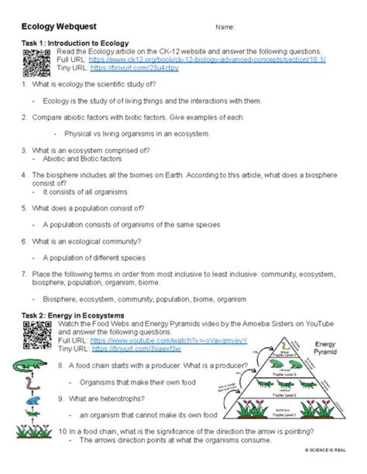 Biology Exam Review WebQuest Study Guide Answer Key PDF – Perfect for Final Prep
