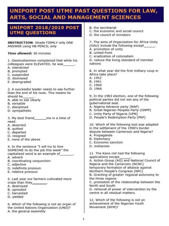 UTME Biology Past Questions PDF: Perfect Revision Resource