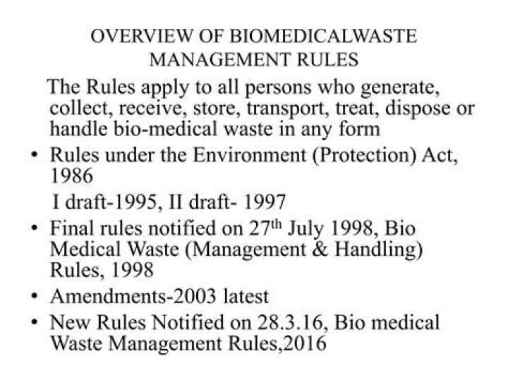 Biomedical Waste Management Handling Rules 1998: Essential PDF Guidelines