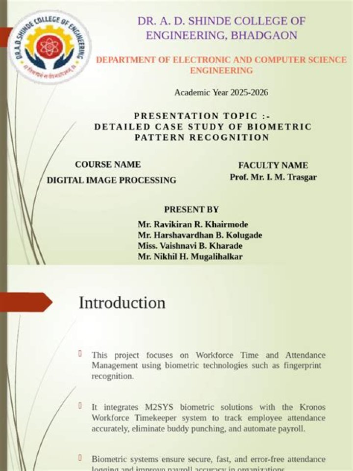 Biometric Attendance Management System PDF – Secure, Accurate, Paperless Tracking