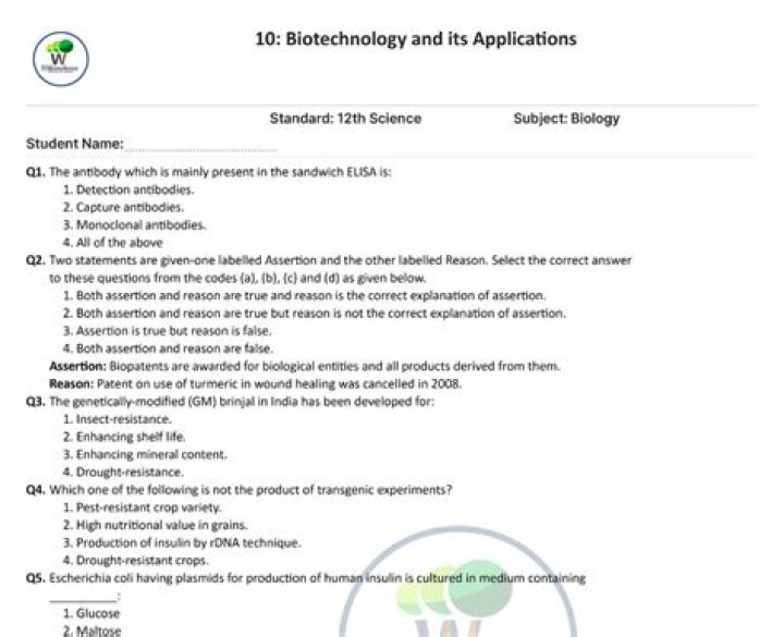 Top Biotechnology Interview Questions & Answers PDF Guide