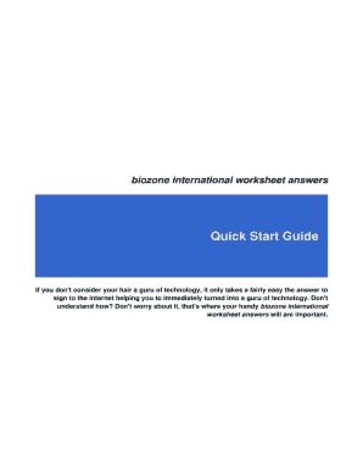 Complete BioZone Workbook Answers PDF – Instant Download