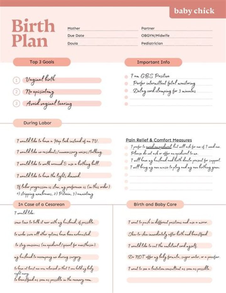 Download Free Birth Plan PDF for a Smooth Delivery