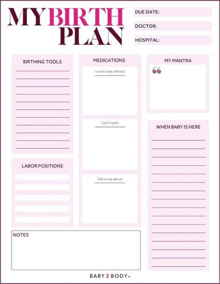 Download Your Free Birthing Plan PDF for a Smooth Labor Experience