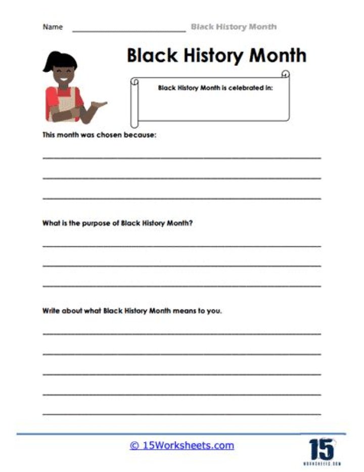 Free Black History Month Worksheets PDF for Free Download