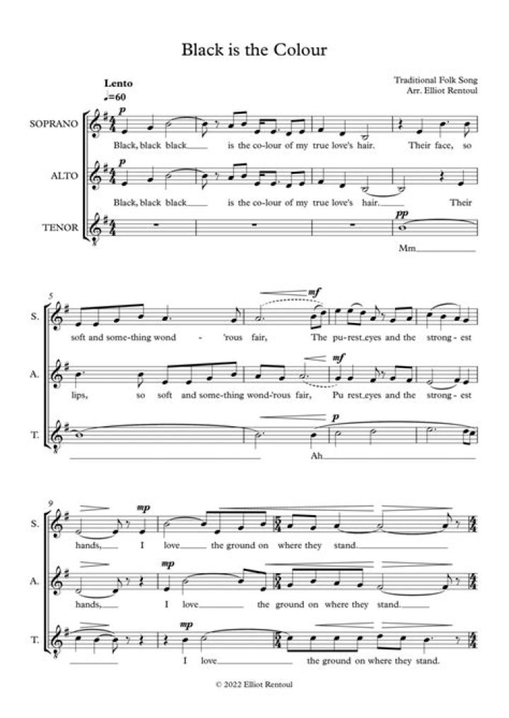 Black Sheet Music PDF: Download Printable Piano & Vocal Scores