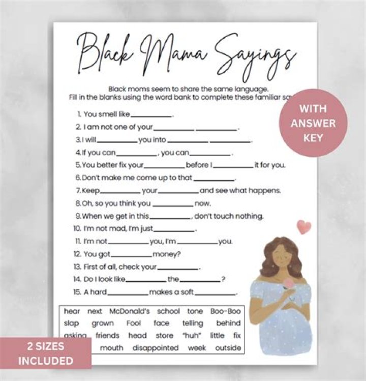 Funny Black Mama Sayings Game Answers PDF – Laugh Out Loud!