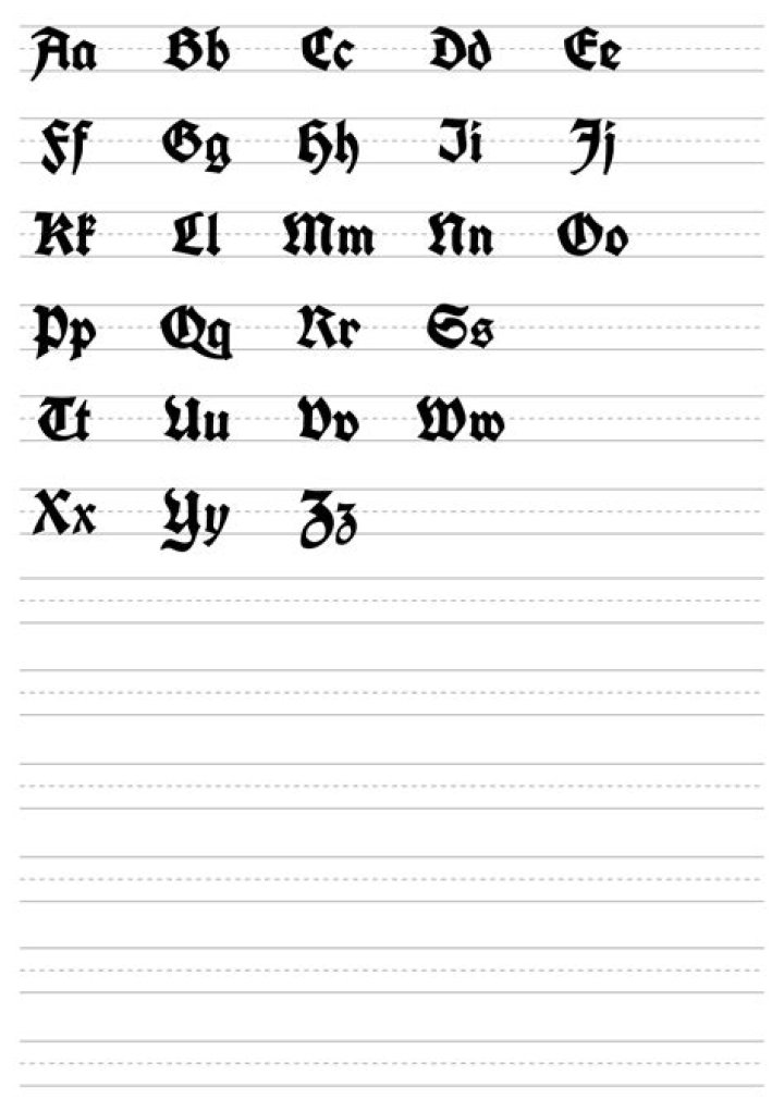 Blackletter Calligraphy Practice Sheets PDF for Beginners