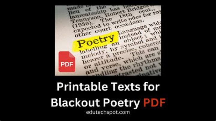 Blackout Poetry Worksheet PDF: Creative Writing Activity for Students