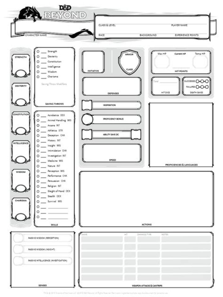 Blank DND Sheet PDF – Free Download for Dungeon Masters