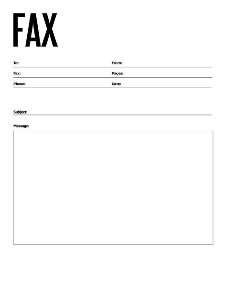 Free Blank Printable Fax Cover Sheet PDF – Instant Download