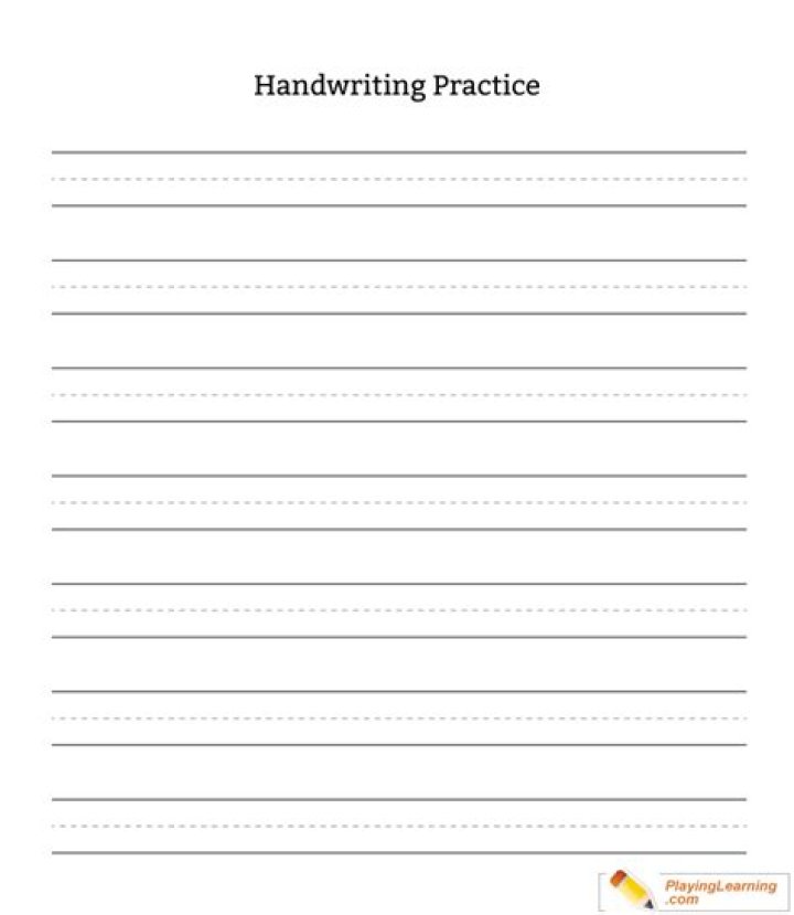 Free Blank Handwriting Practice Sheets PDF for Better Writing Skills