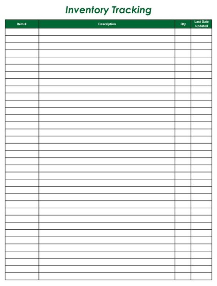 Free Blank Inventory Sheet PDF for Easy Stock Tracking
