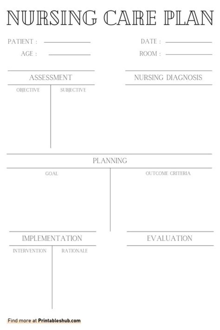 Free Blank Nursing Care Plan Template PDF for Easy Patient Care Documentation