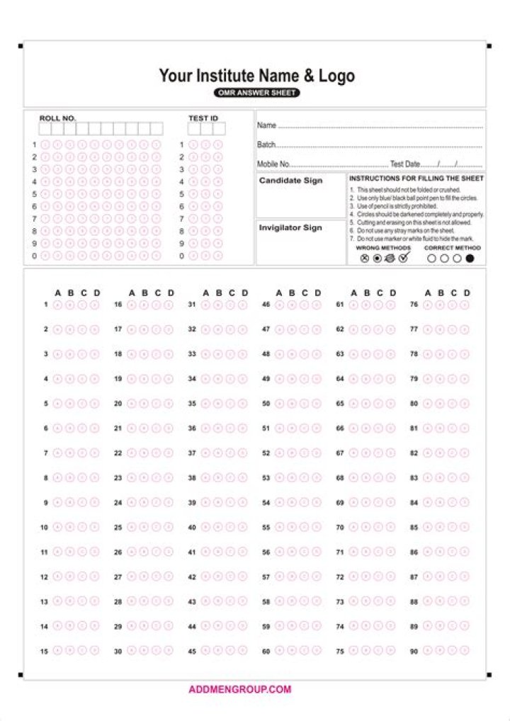Free Blank OMR Sheet PDF Download – Instant Survey Forms