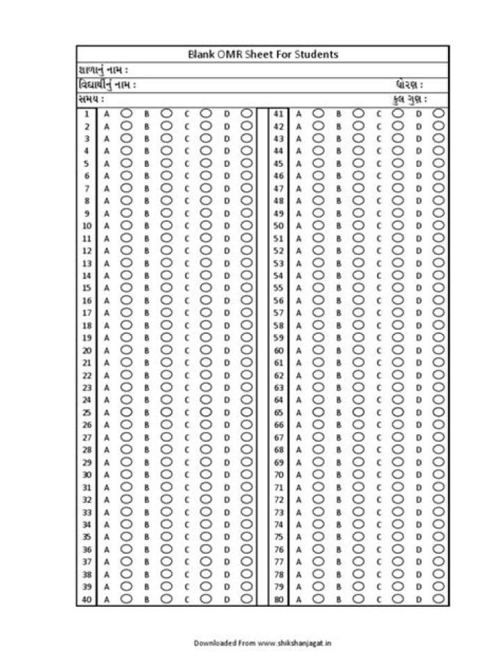Download Free Blank OMR Sheet PDF for Surveys & Exams
