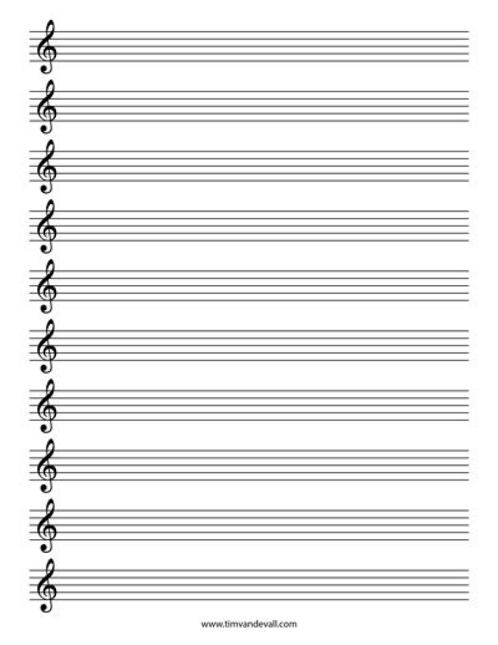 Blank Sheet Music PDF Treble Clef for Easy Download