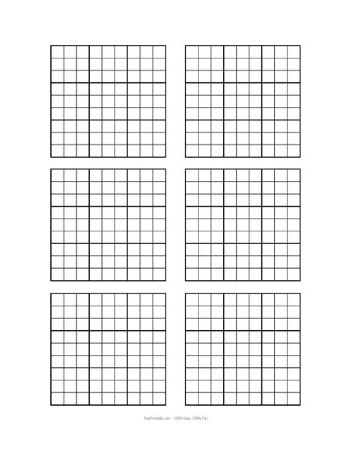 Download Free Blank Sudoku Sheets PDF for Easy Print