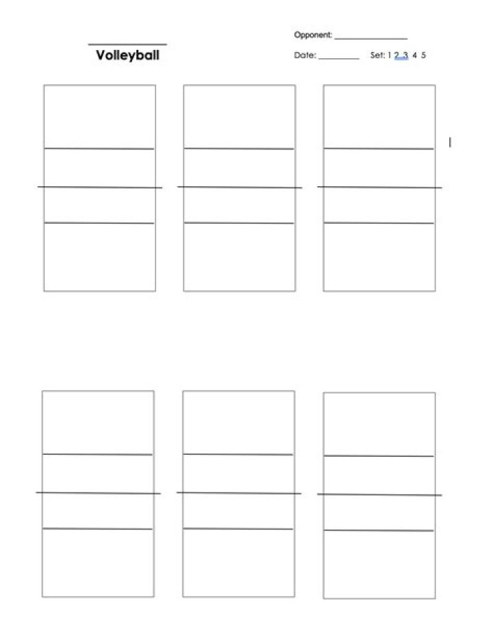 Blank Volleyball Rotation Sheets PDF – Printable & Customizable