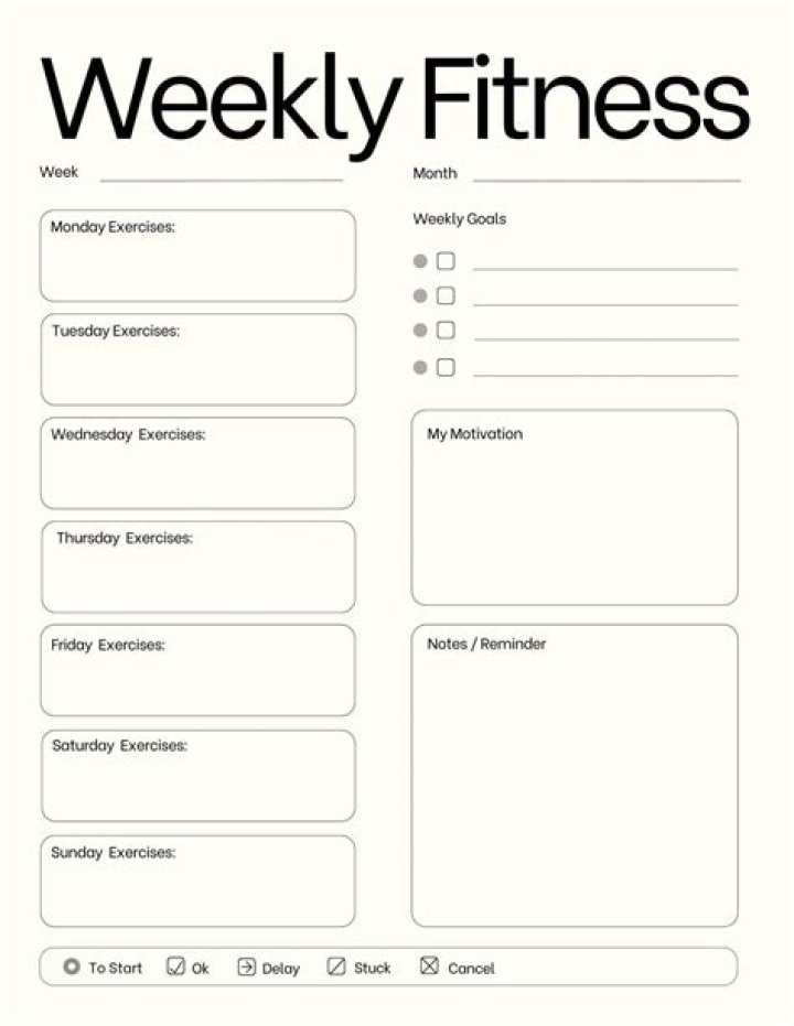 Blank Workout Plan PDF – Free Downloadable Fitness Routine