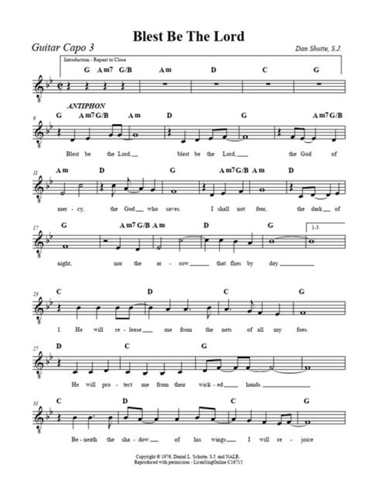 Blest Be the Lord Sheet Music PDF – Instant Download