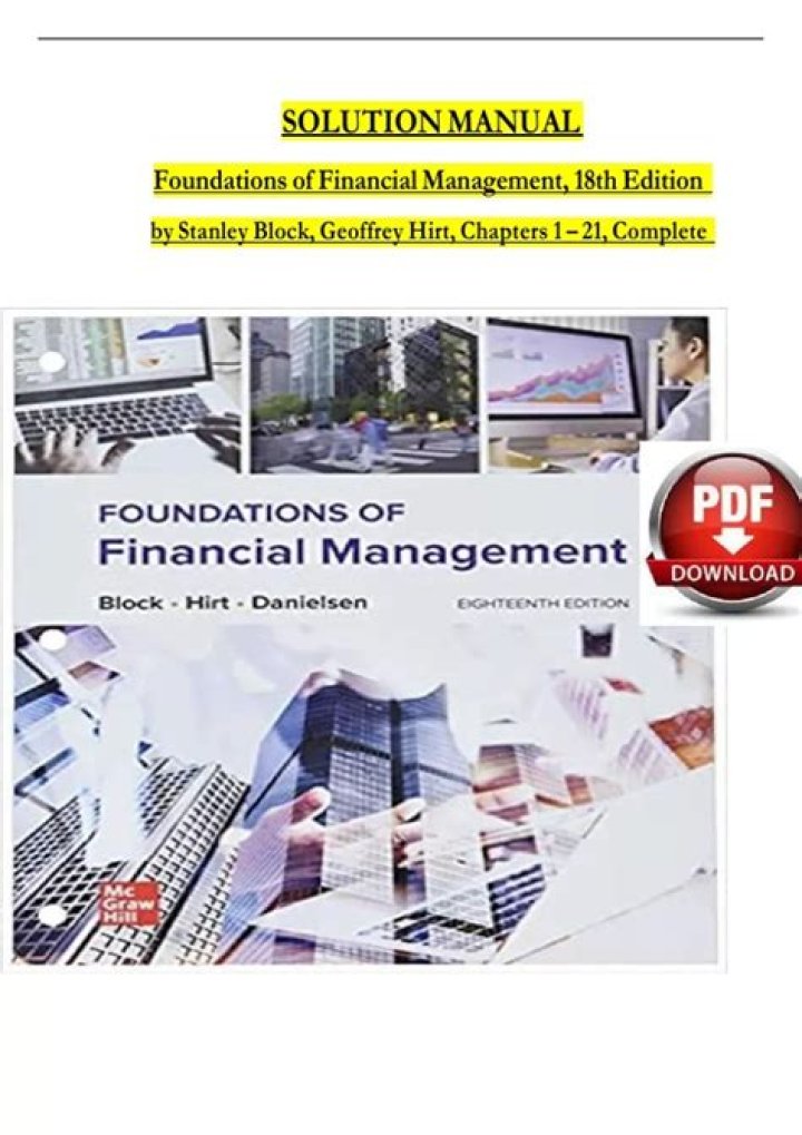 Block Hirt Foundations of Financial Management 13th Edition PDF Guide