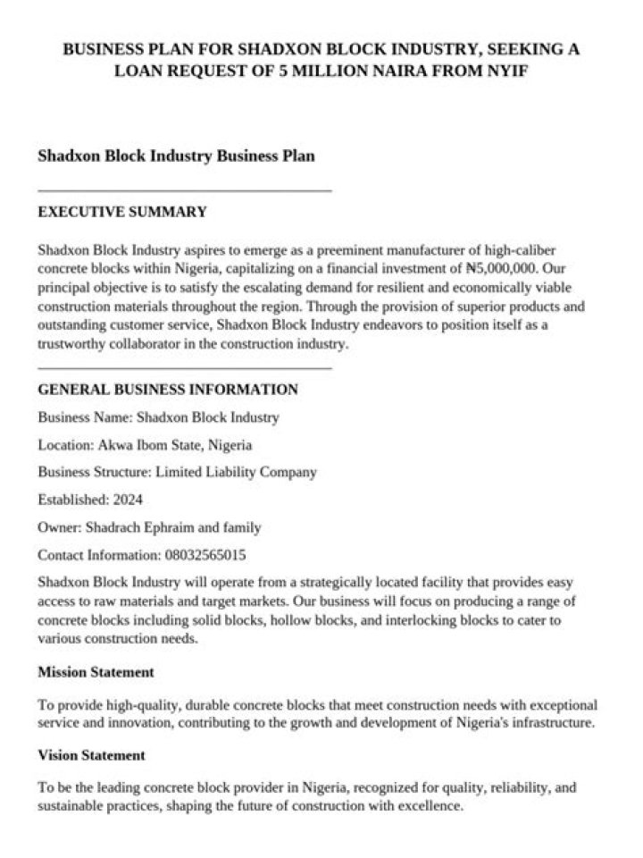 Block Making Business Plan PDF: Step-by-Step Guide