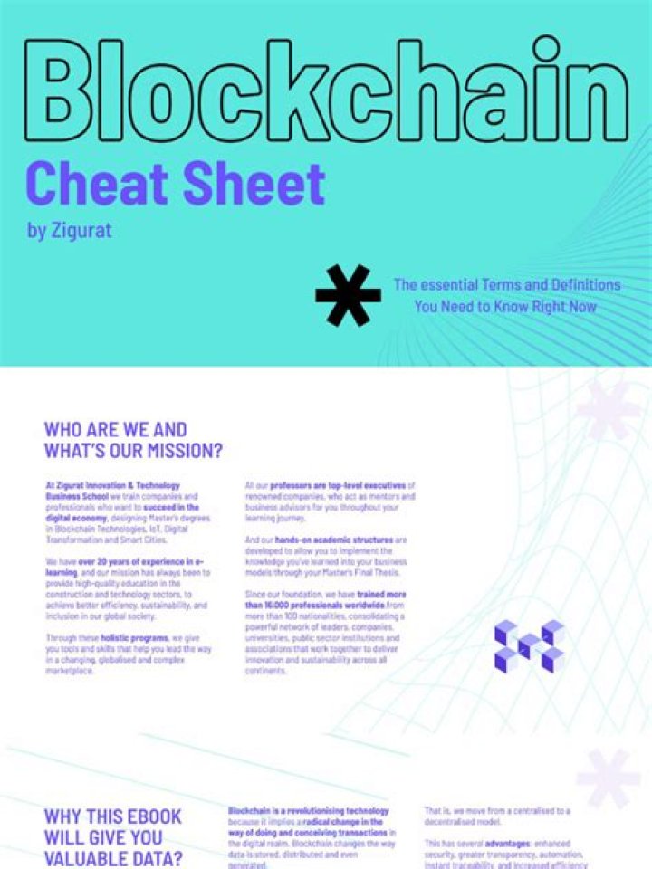 Blockchain Cheat Sheet PDF: Quick Reference for Beginners