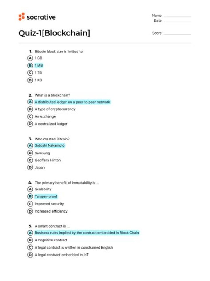 Blockchain Questions and Answers PDF – Expert Insights