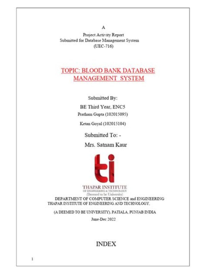 Blood Bank Database Management System PDF: Secure & Efficient Data Handling