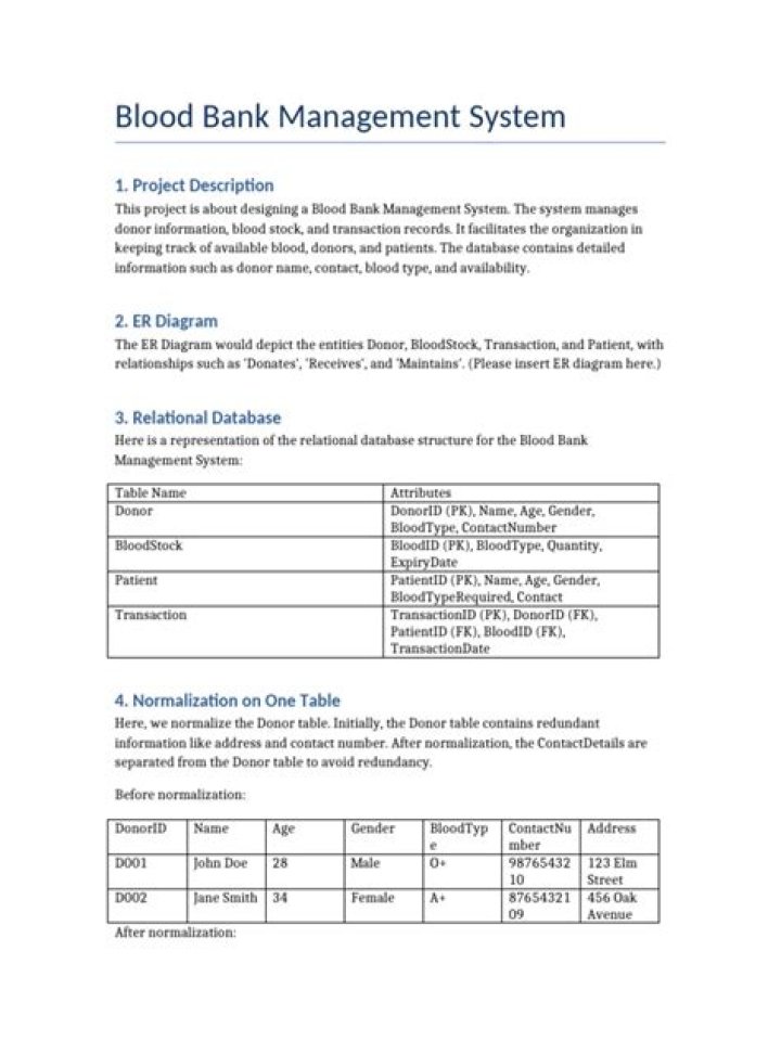 Blood Bank Management System Project PDF: Full Implementation Guide