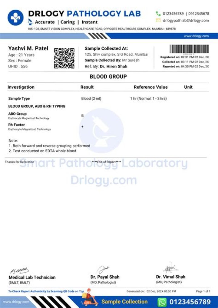 Blood Group Test Report Format PDF: Complete Guide & Download