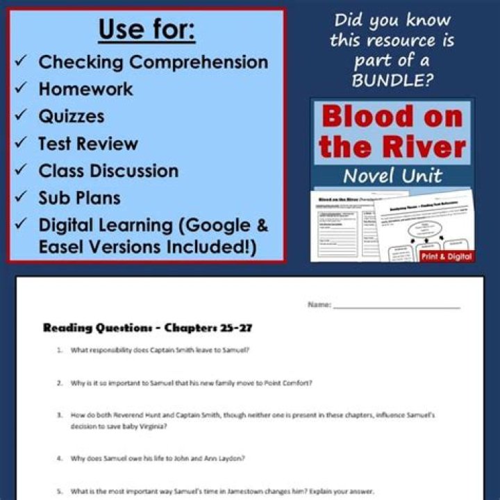 Blood on the River Comprehension Questions PDF: Study Guide & Answers
