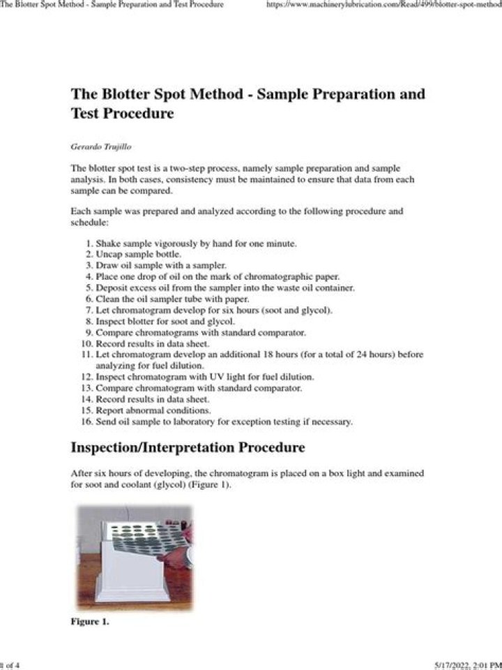 Blotter Test Procedure PDF: Step-by-Step Guide & Download