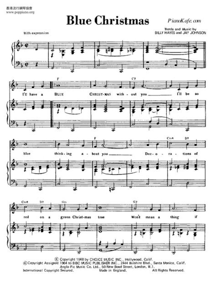 Free Blue Christmas Sheet Music PDF Download Now