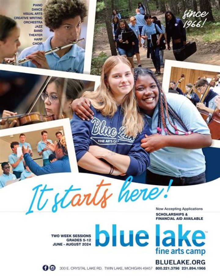 Blue Lake Fine Arts Camp Packing List PDF for Parents