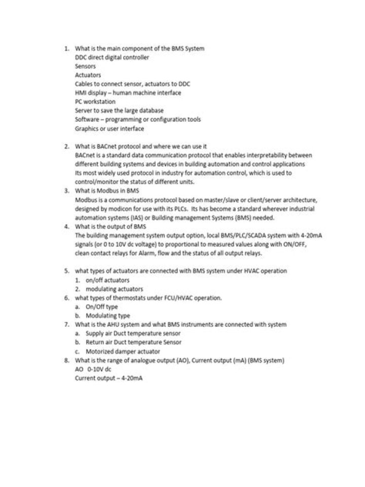 Top BMS Interview Questions PDF for 2025 Success