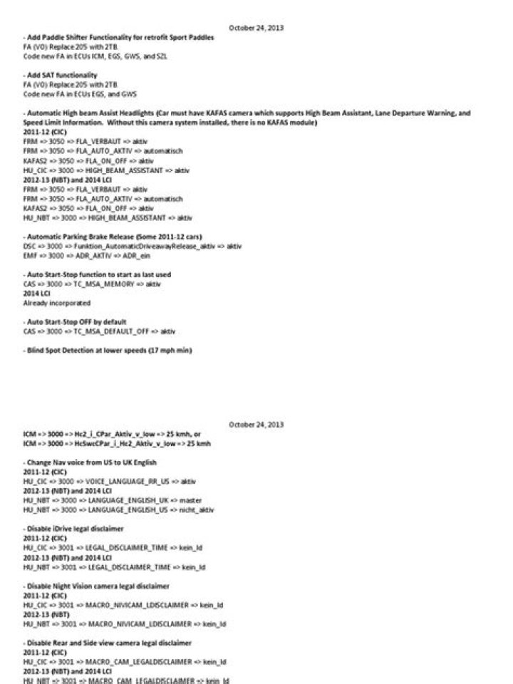 BMW F10 Coding Cheat Sheet PDF – Quick Guide for Hackers