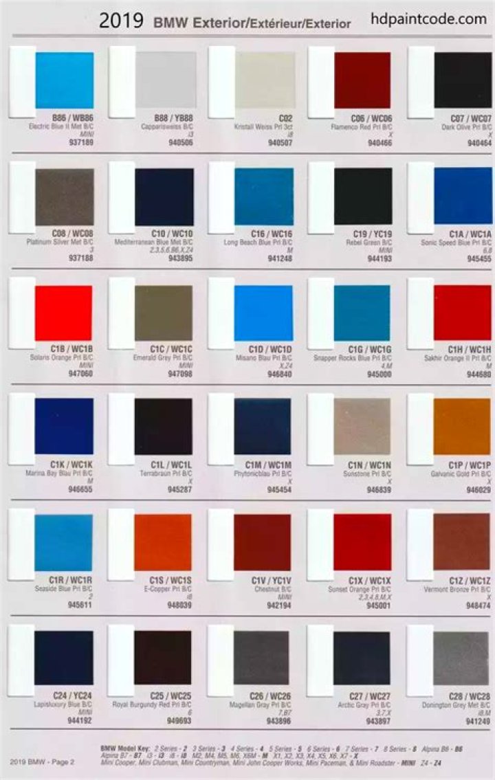 BMW Individual Colors List PDF: Full Color Guide & Selection Guide