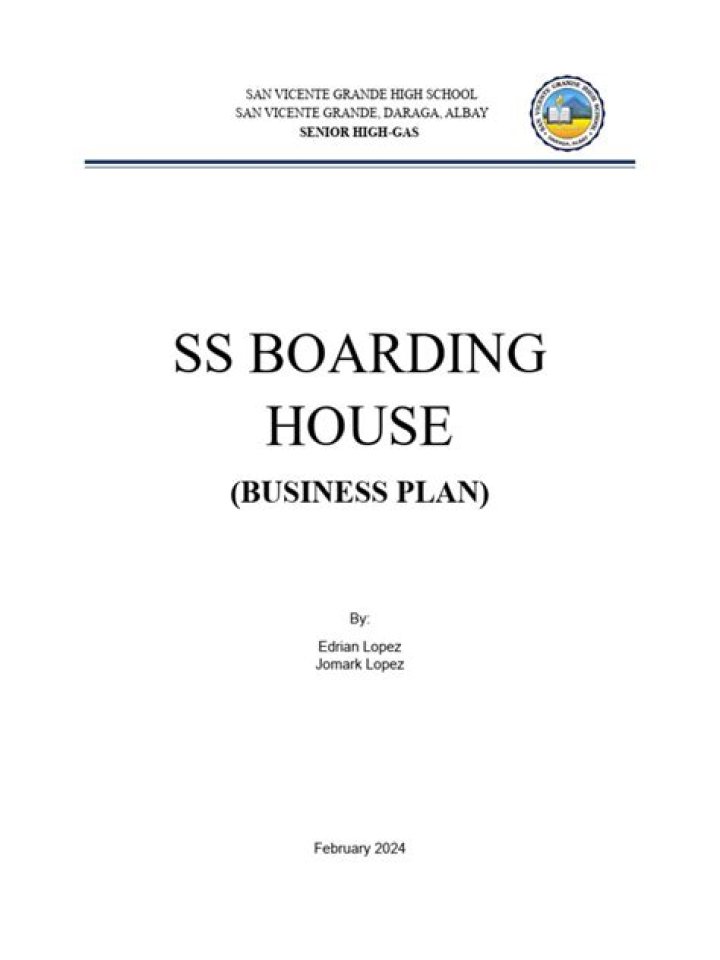 Complete Boarding House Business Plan PDF for Success