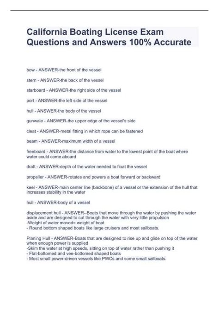 Boat Licence Test Answers PDF: Perfect Password Guide