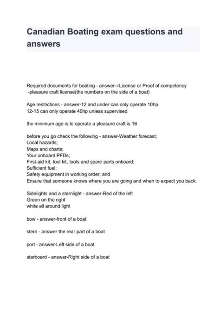 Boating License Test Answers PDF: Get Ready to Pass with Confidence